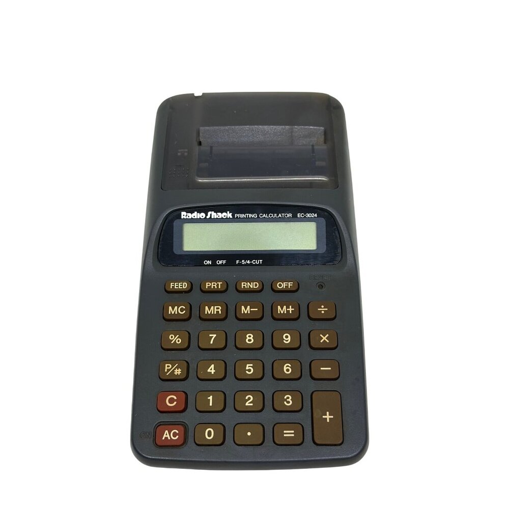 VTG Radio Shack EC-3024 Printing Calculator Old Stock‎ Untested FOR PARTS ONLY